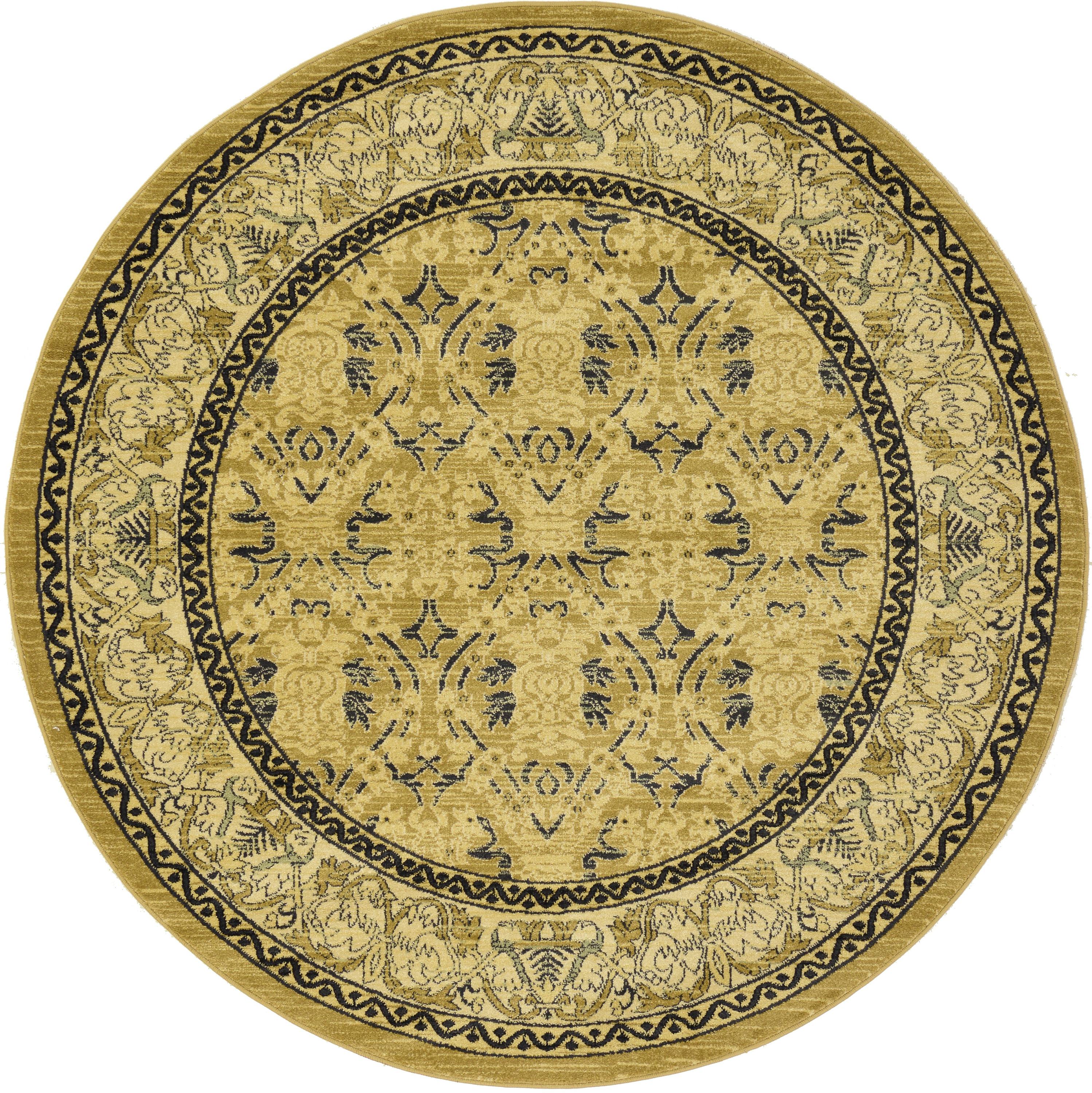Beige 6' x 6' Kensington Round Rug eSaleRugs