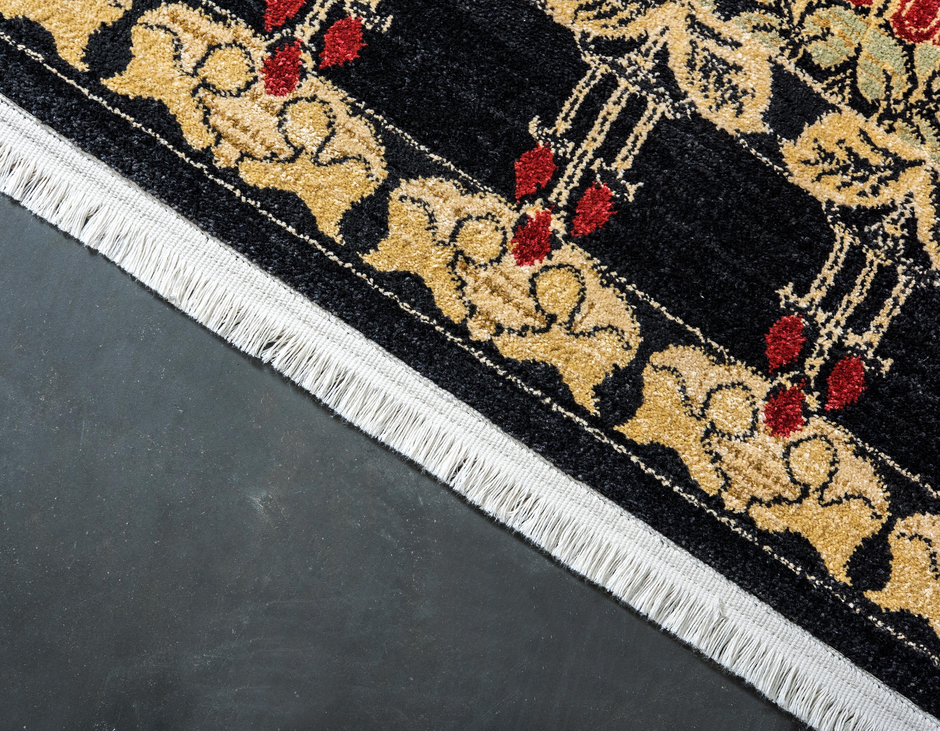 Black 5' x 8' Kensington Rug iRugs UK