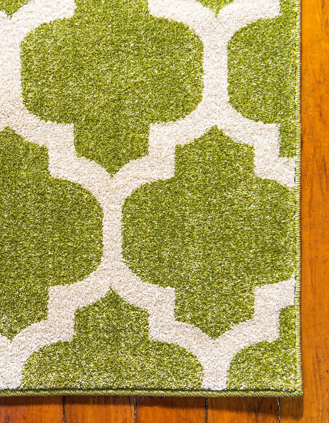 Light Green 10' x 13' Trellis Rug iRugs UK
