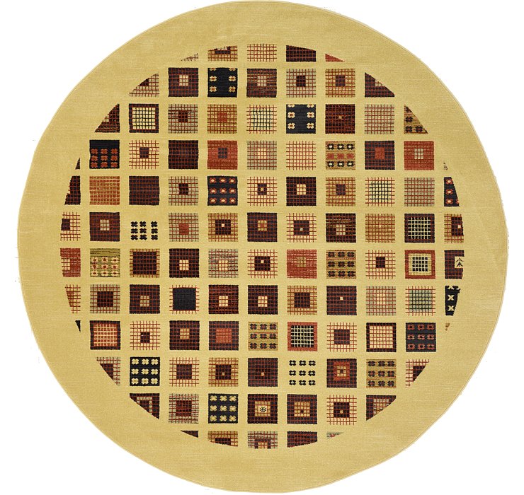 8' x 8' Kashkuli Gabbeh Round Rug