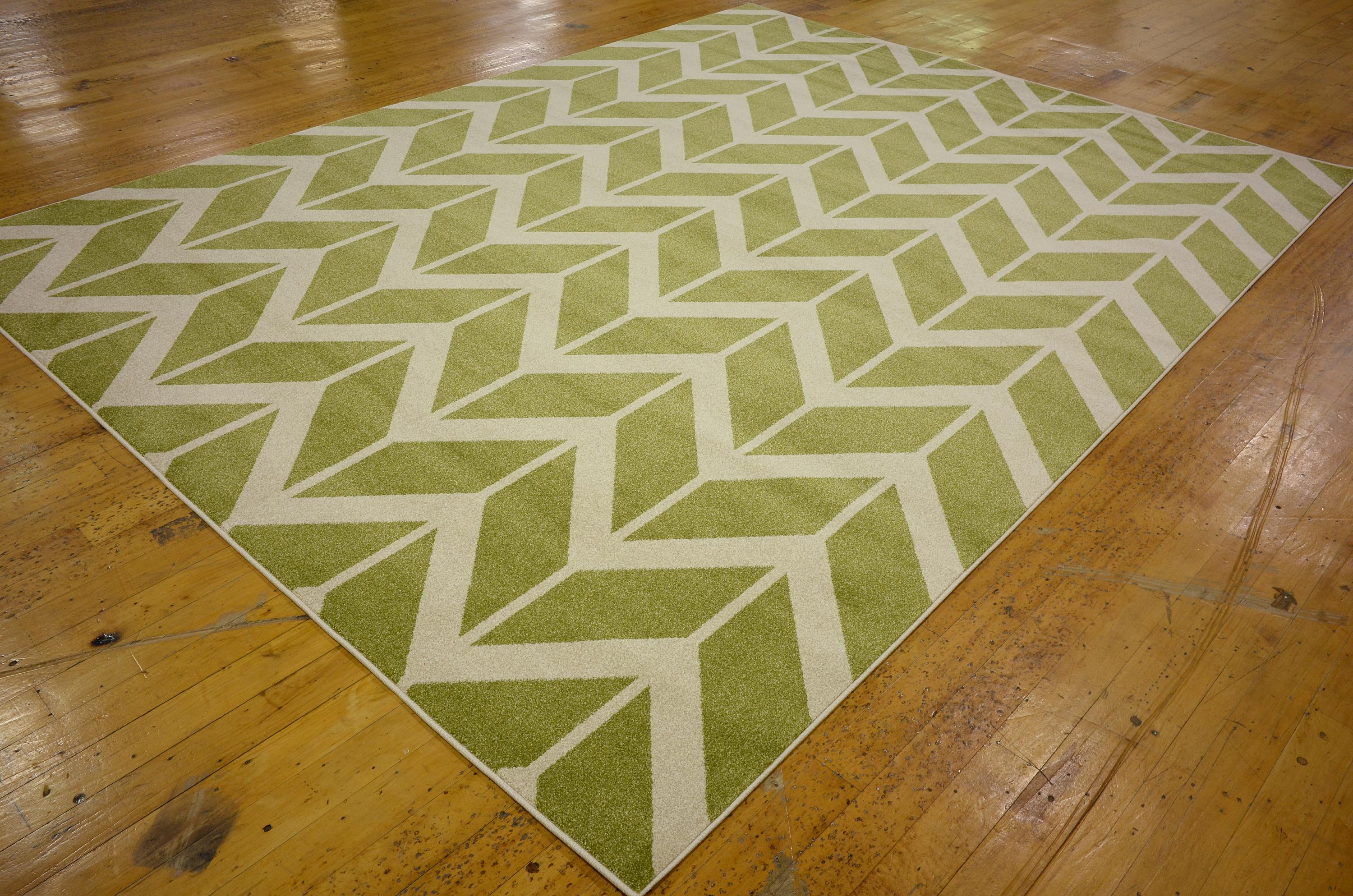 Green 9' x 12' Chevron Rug eSaleRugs