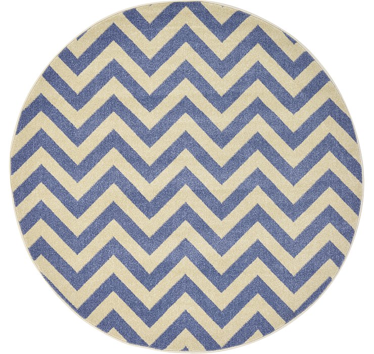 6' x 6' Chevron Round Rug
