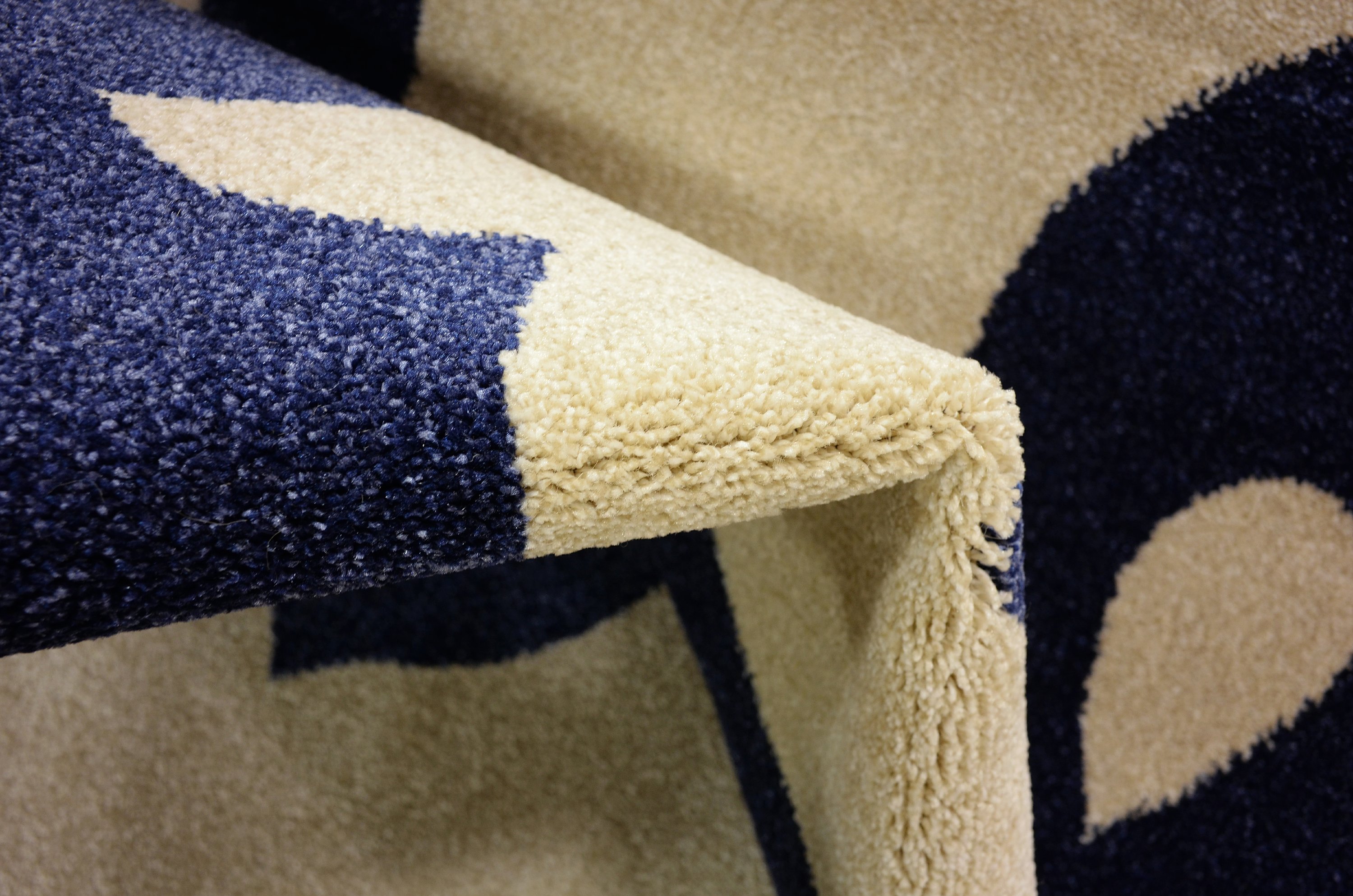 Navy Blue 8' x 8' Ikat Round Rug Area Rugs eSaleRugs