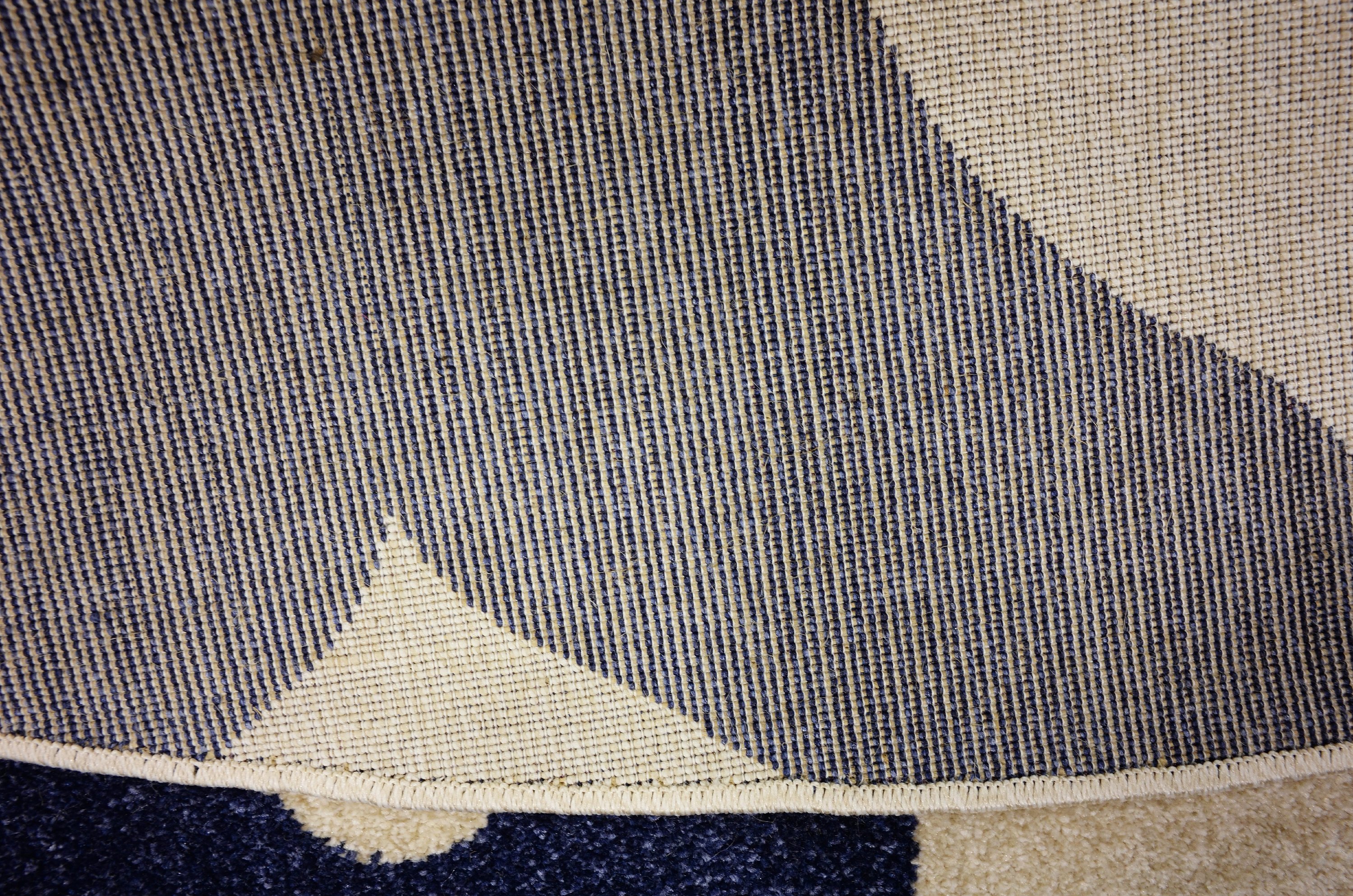 Navy Blue 8' x 8' Ikat Round Rug Area Rugs eSaleRugs