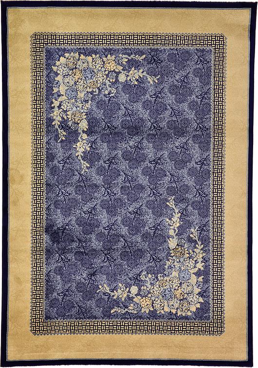 Navy Blue 6' 6 x 9' 4 Classic Aubusson Rug Area Rugs eSaleRugs