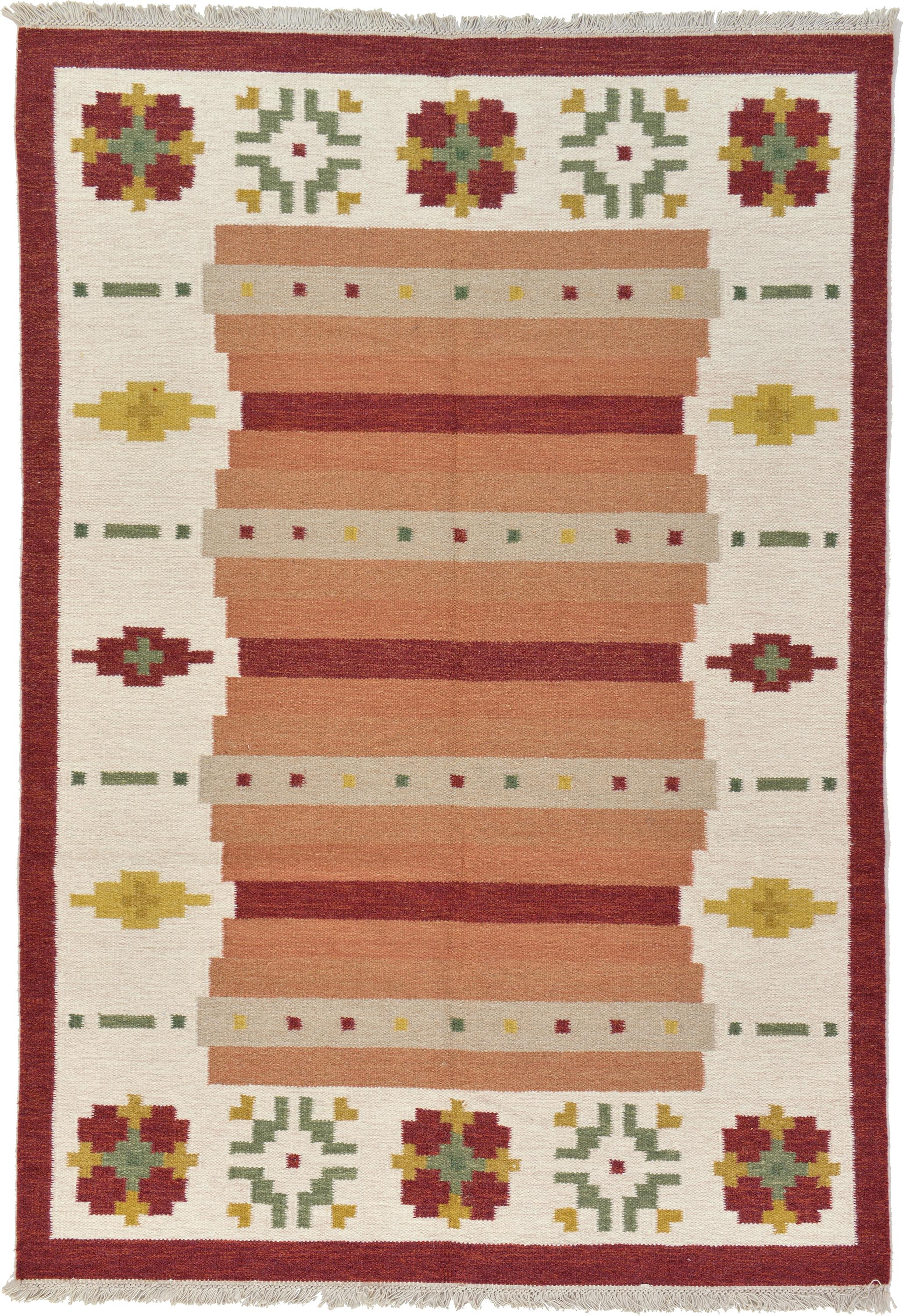 Red 6' 7 x 9' 10 Kilim Dhurrie Rug eSaleRugs
