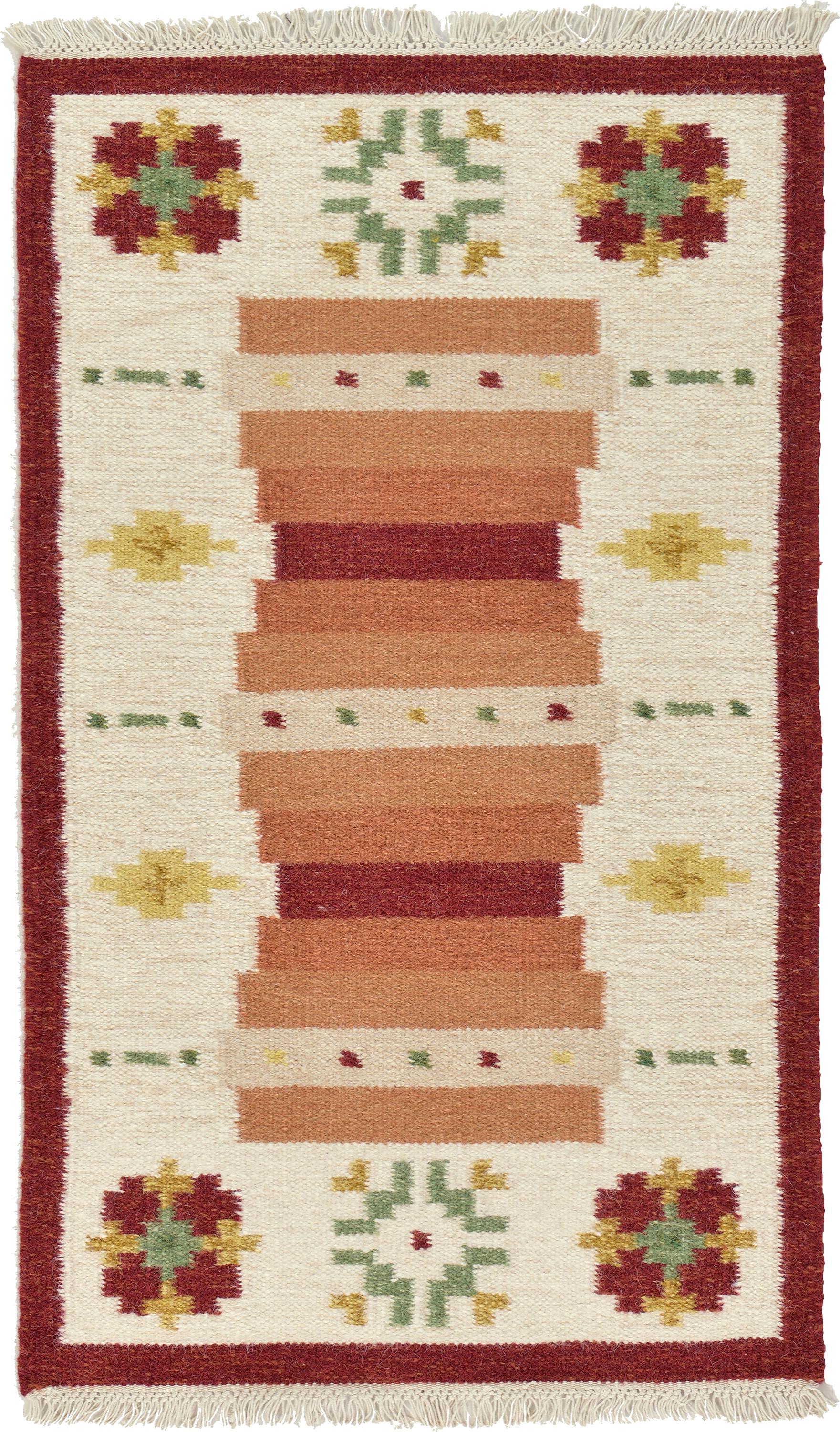 Red 3' x 5' Kilim Dhurrie Rug eSaleRugs