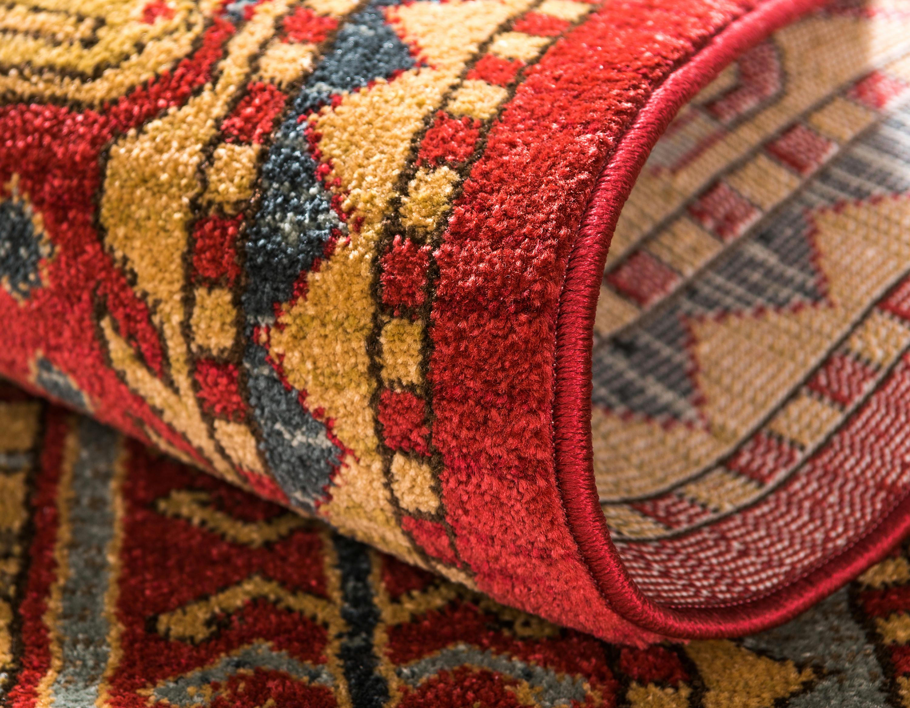 Red 6' x 6' Serapi Round Rug iRugs UK