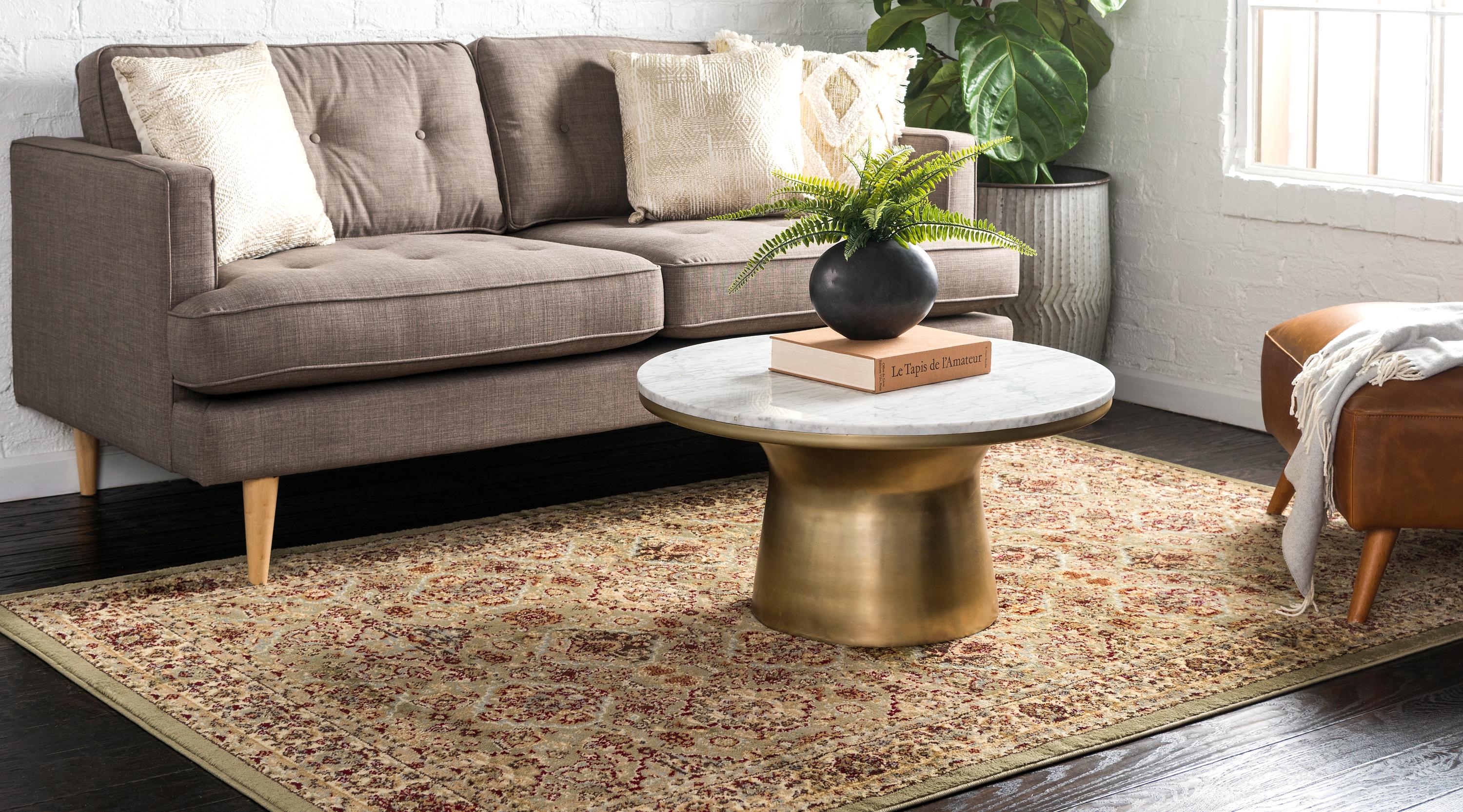 Light Green 3' 3 x 5' 3 Classic Agra Rug Rugs.ca