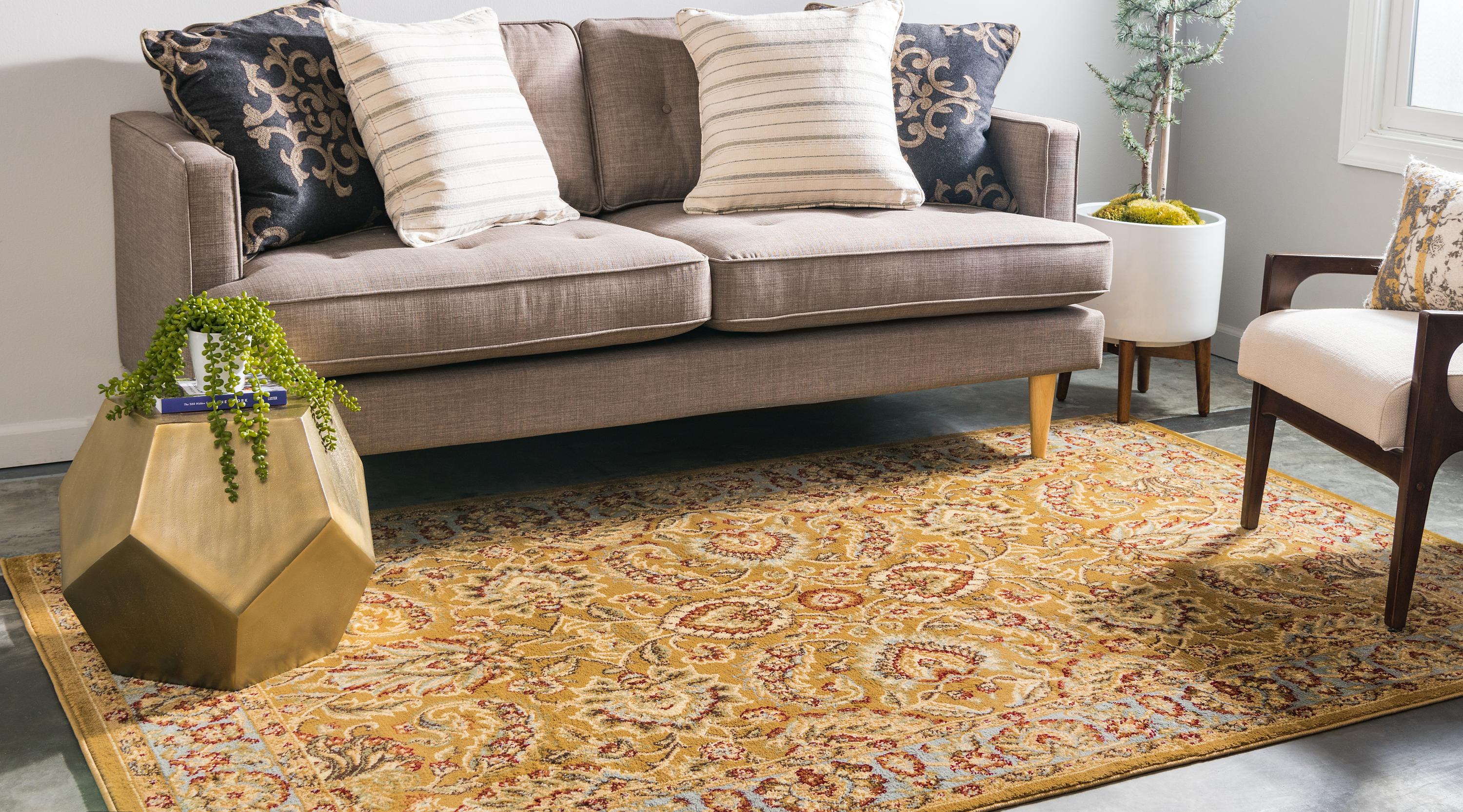 Dark Yellow 3' 3 x 5' 3 Classic Agra Rug eSaleRugs