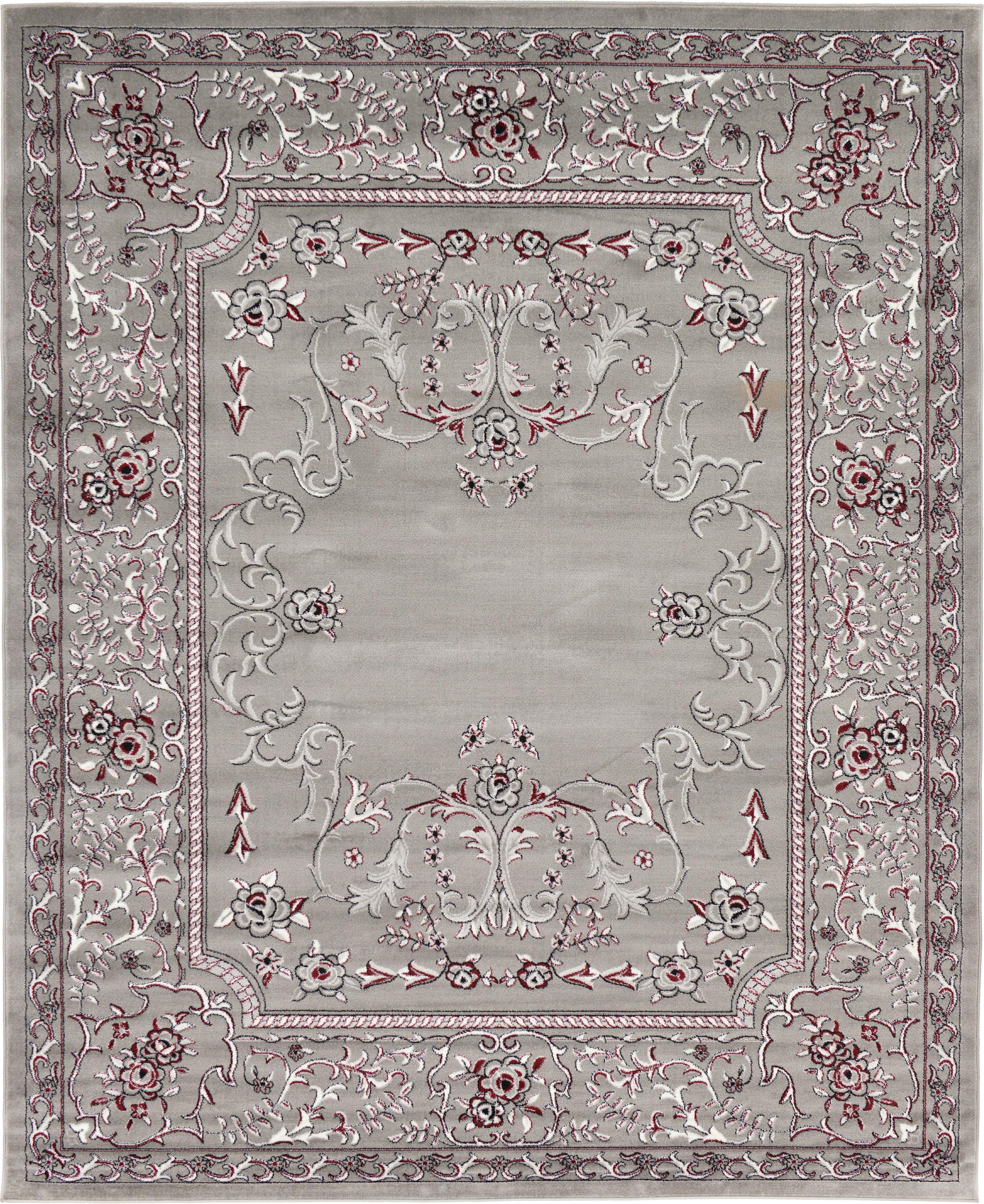 Light Gray 8' x 10' Kerman Design Rug eSaleRugs