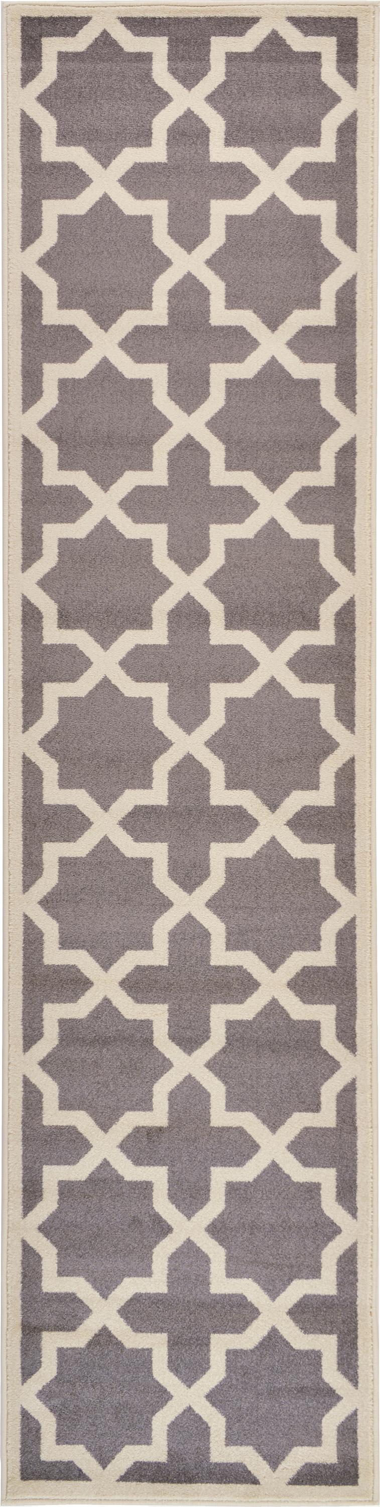 Gray 2' 6 x 9' 10 Trellis Runner Rug eSaleRugs