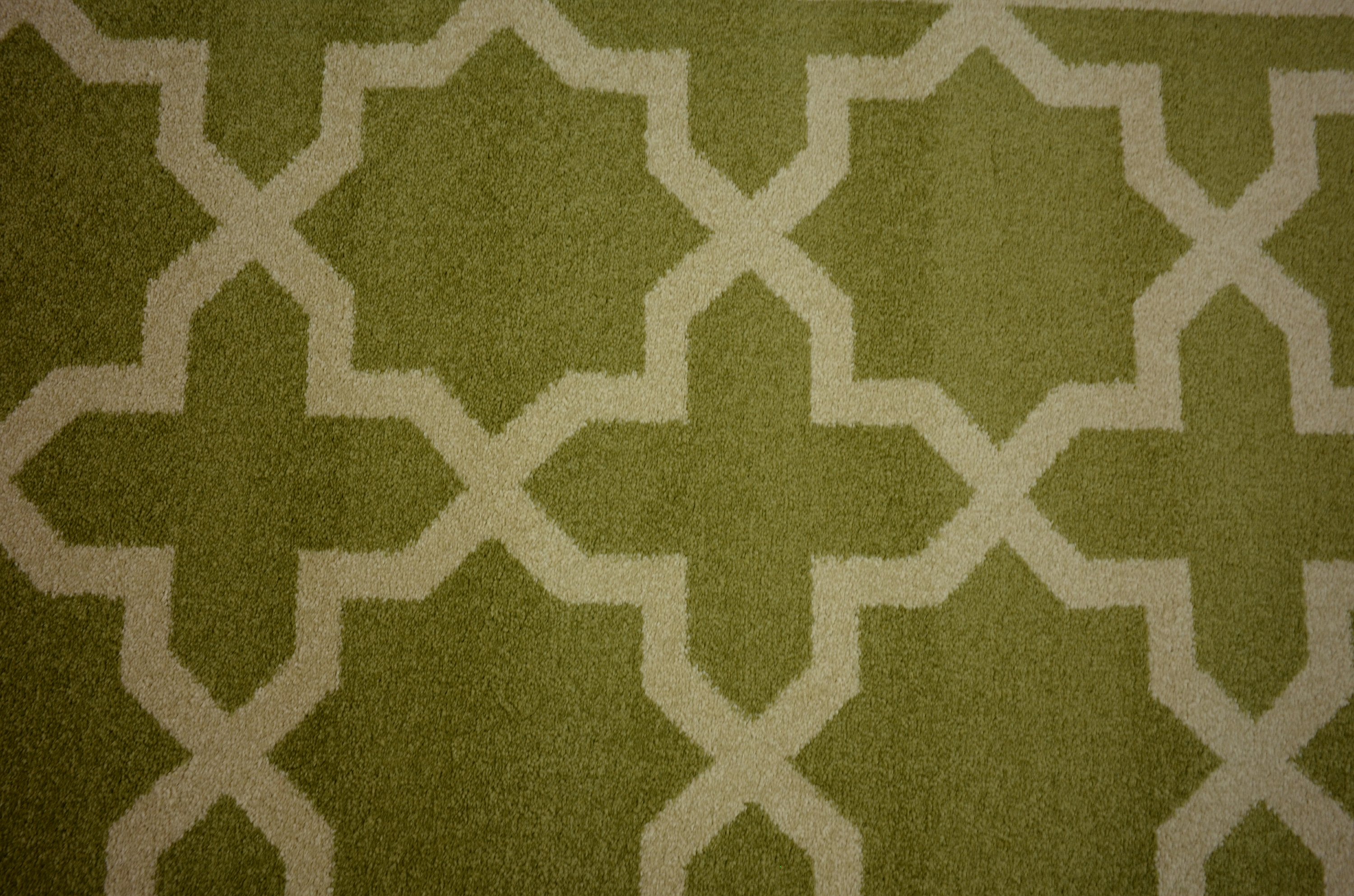 Light Green 2' 6 x 9' 10 Trellis Runner Rug Area Rugs iRugs UK