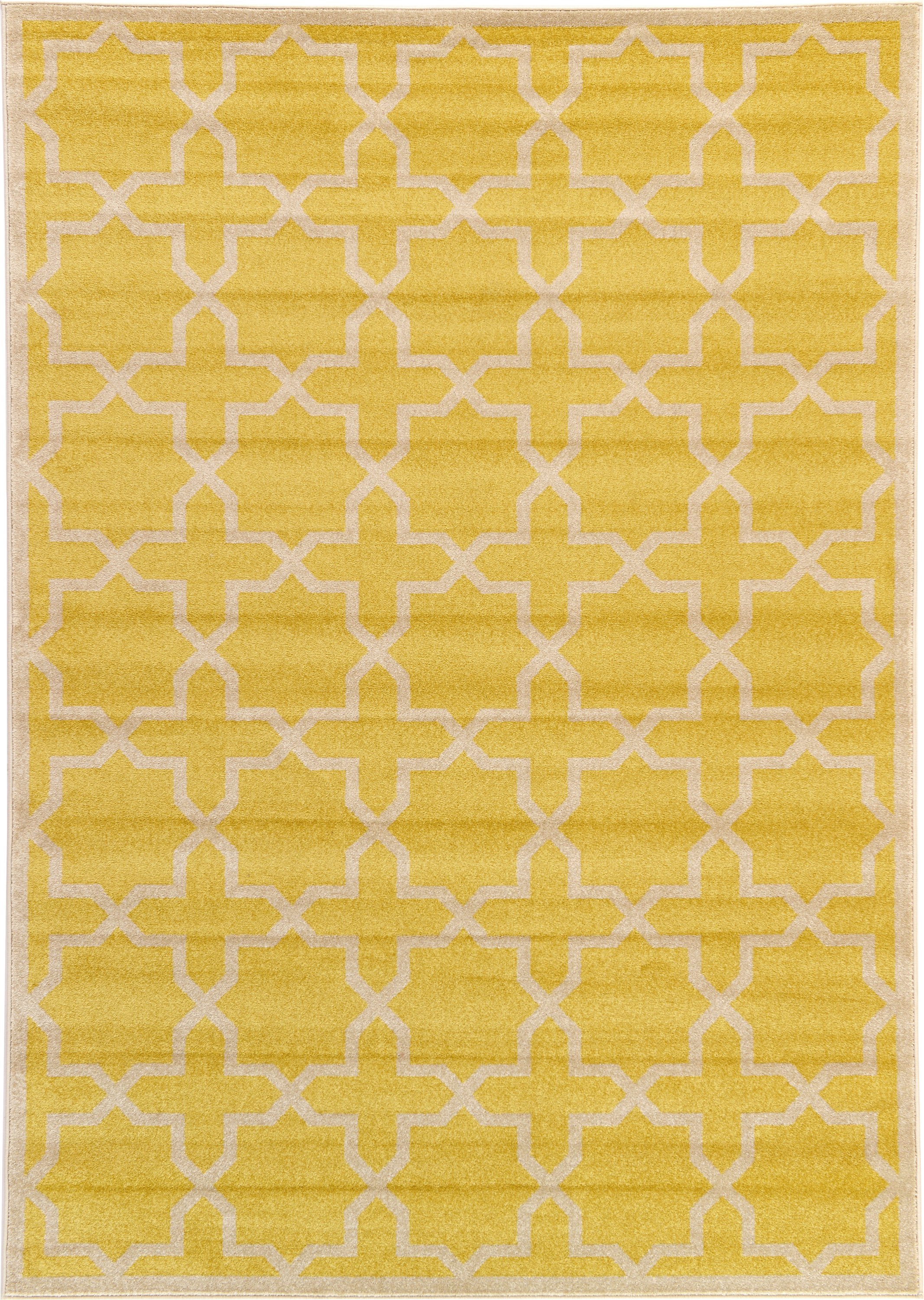 Yellow 7' x 10' Trellis Rug Area Rugs eSaleRugs