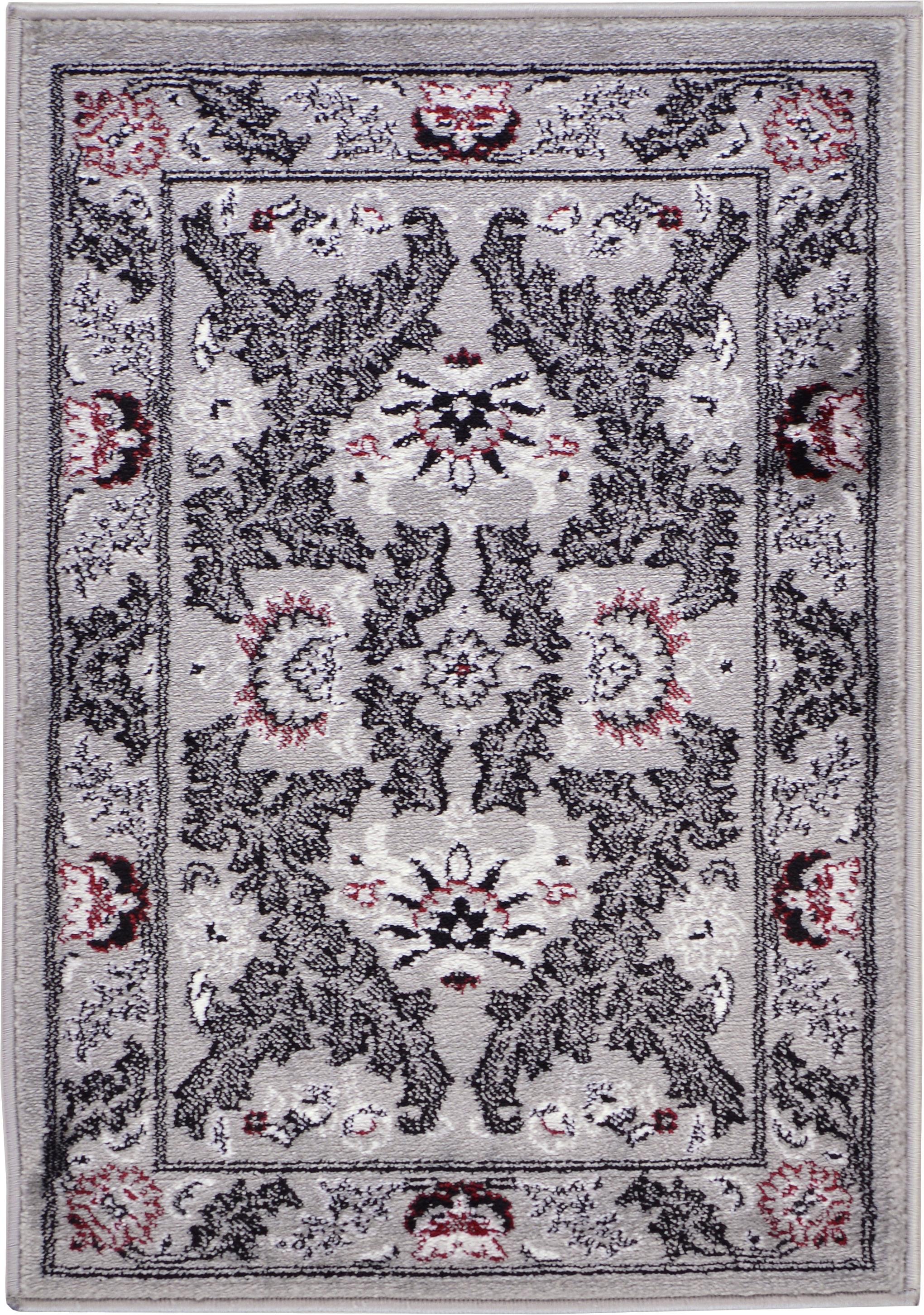 Light Gray 2' 2 x 3' Damask Rug iRugs UK