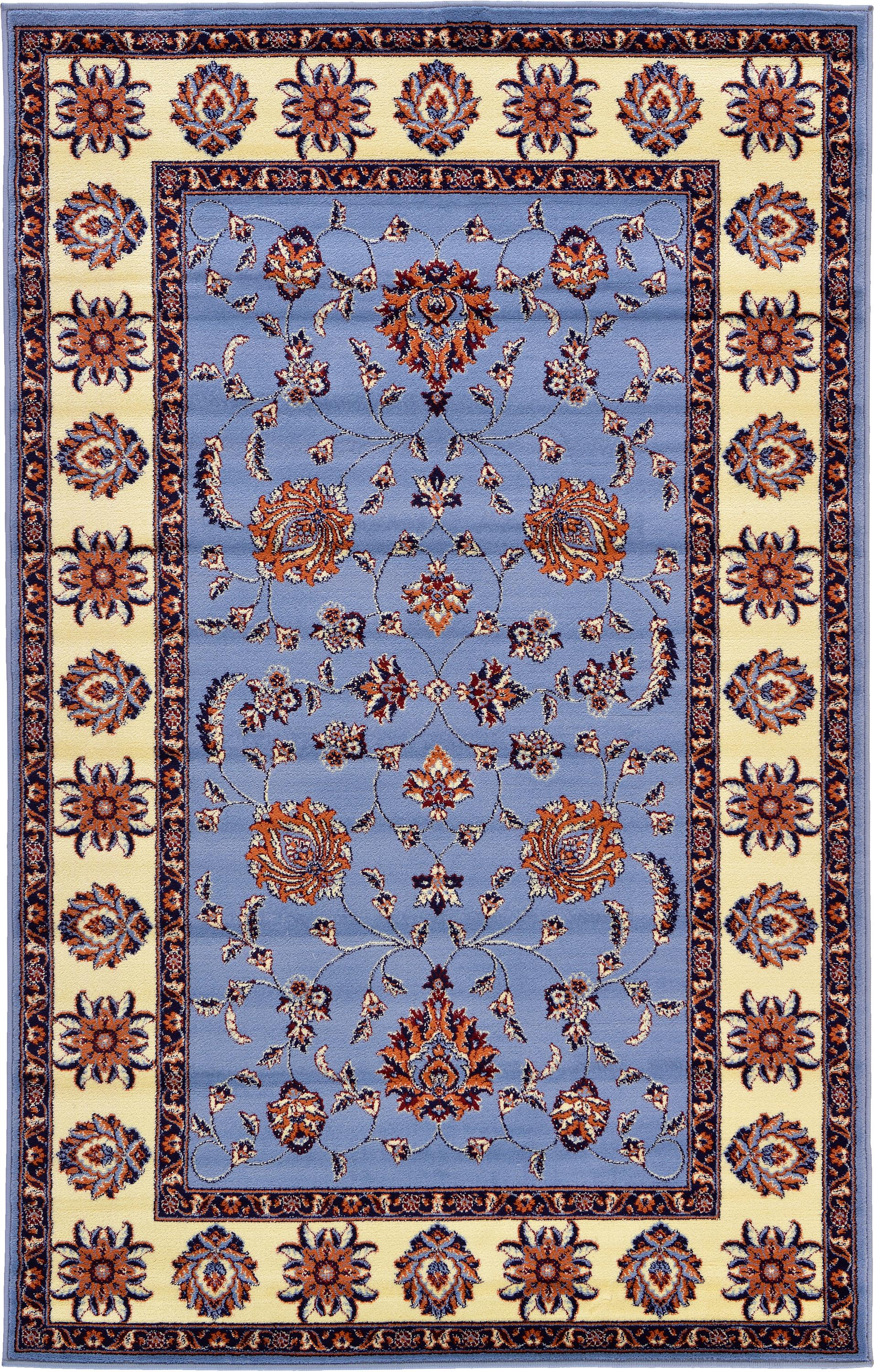 Blue 5' x 8' Classic Agra Rug eSaleRugs
