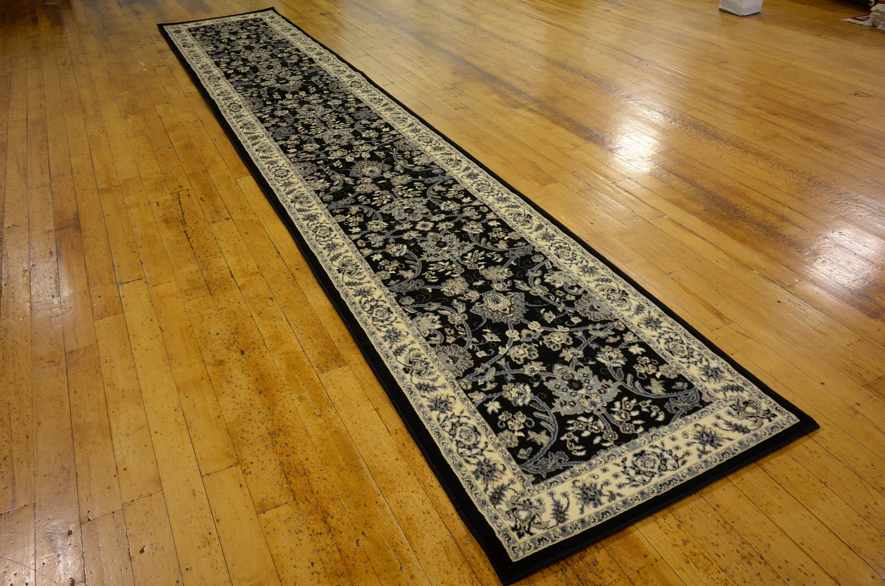 Black 3' x 16' 5 Kashan Design Runner Rug eSaleRugs