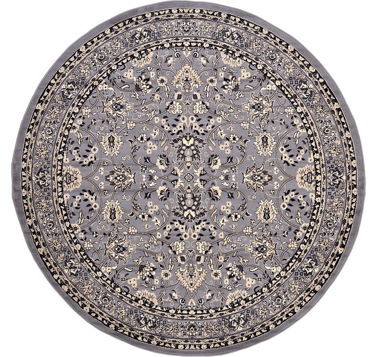 8' x 8' Kashan Design Round Rug