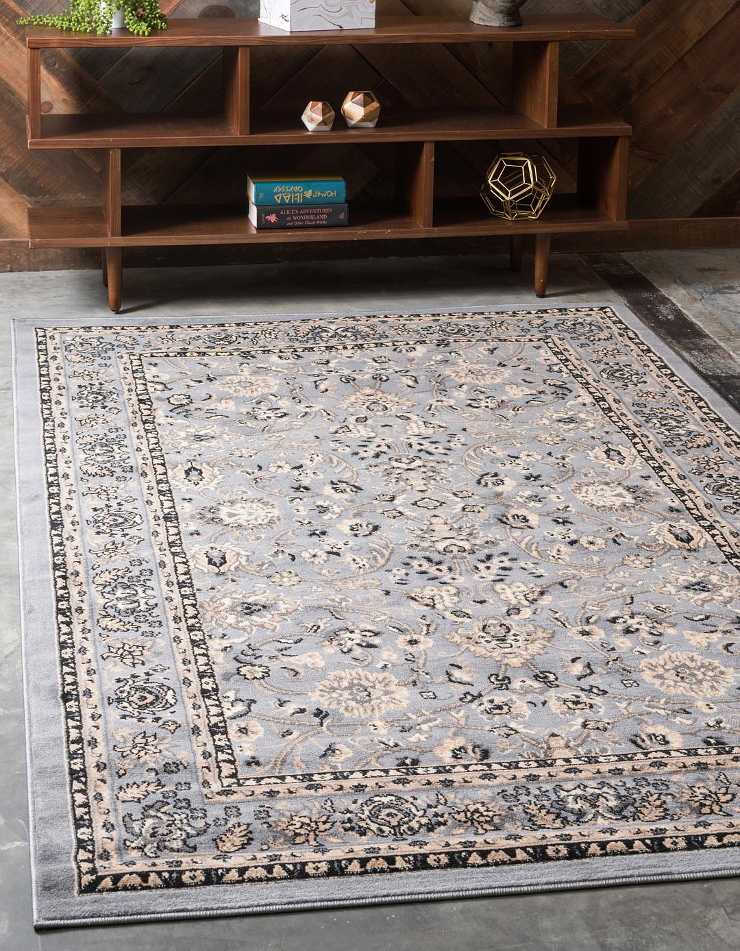 Gray 9' x 12' Kashan Design Rug Area Rugs eSaleRugs