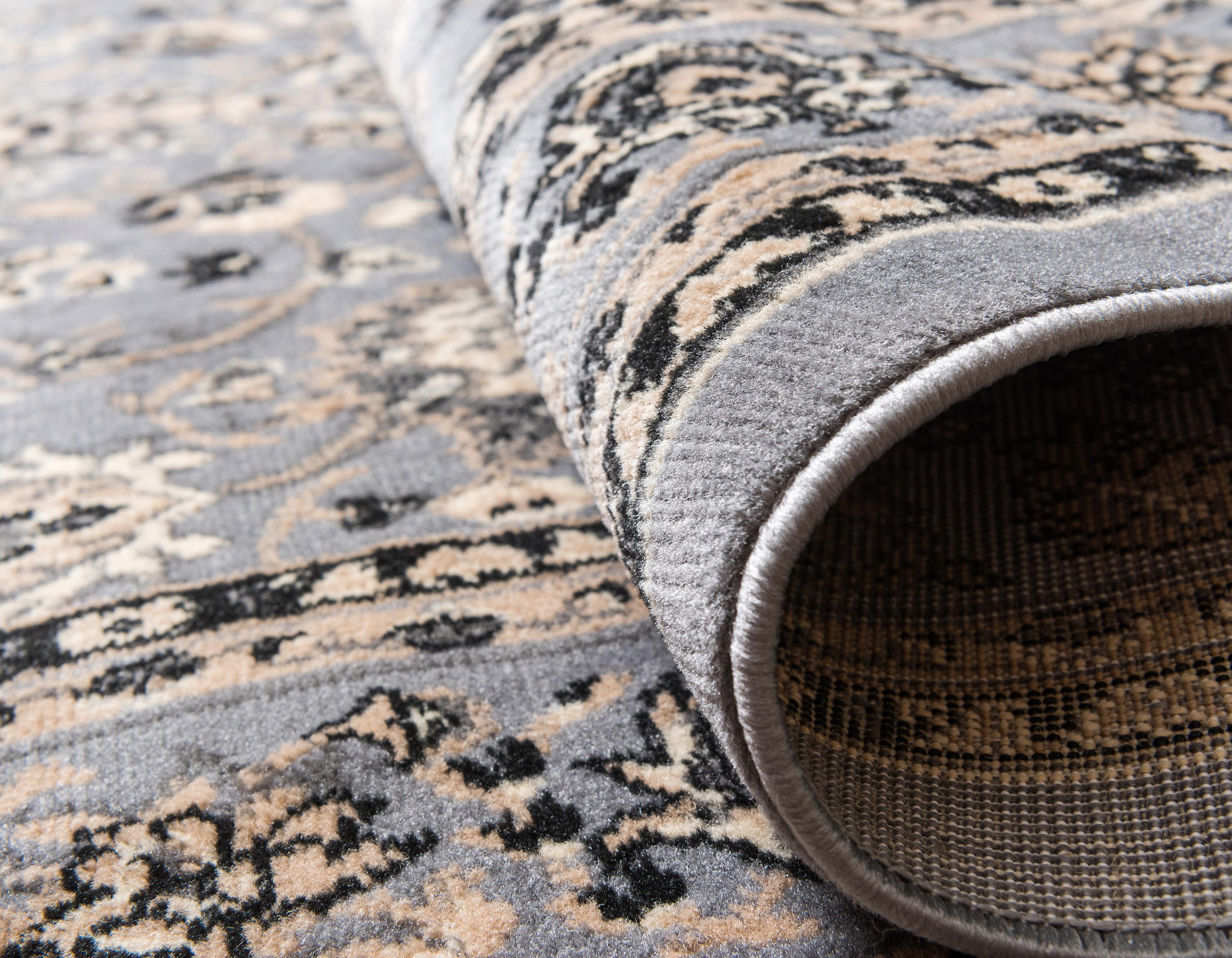 Gray 213cm x 305cm Kashan Design Rug iRugs CH