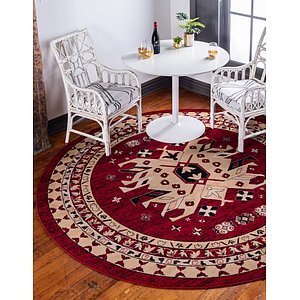 Unique Loom 8' x 8' Taftan Round Rug