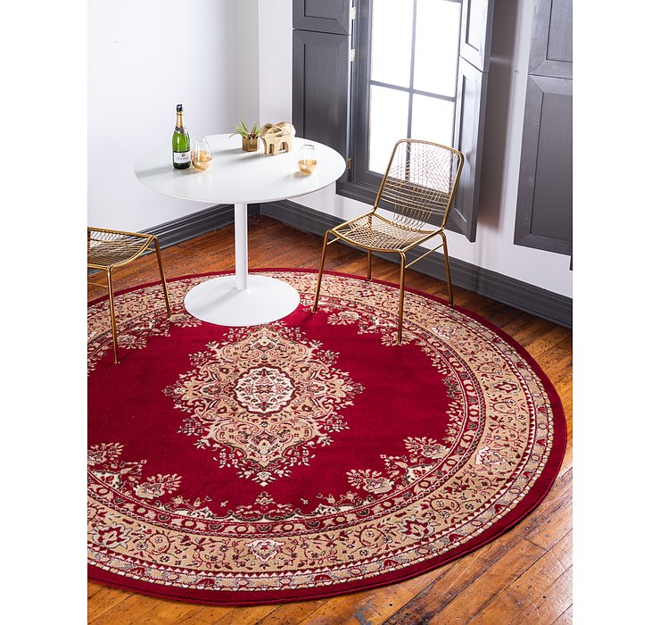 8' x 8' Mashad Design Round Rug