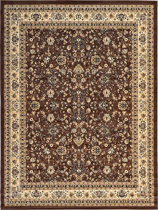 Brown 9' 10 x 13' Kashan Design Rug Area Rugs eSaleRugs