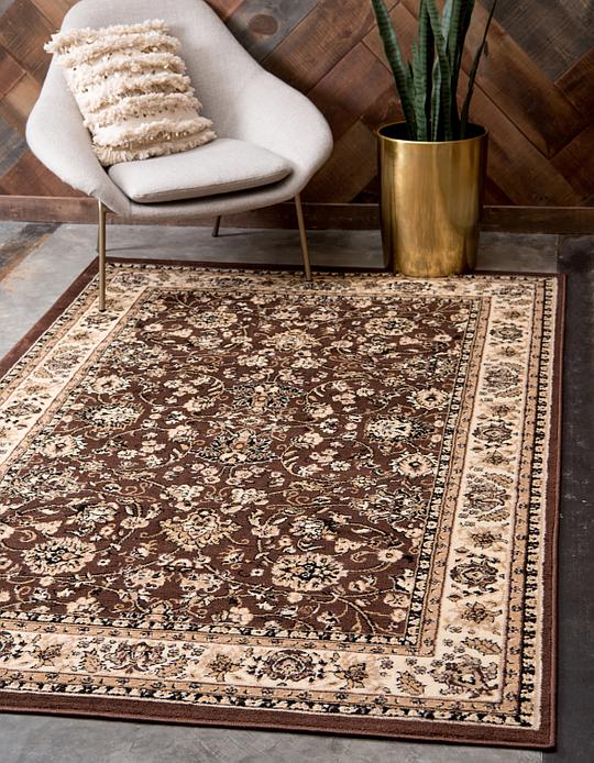 Brown 9 10 X 13 Kashan Design Rug Area Rugs Erugs Main Image Of Rug
