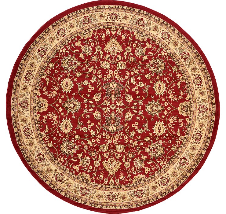 8' x 8' Kashan Design Round Rug
