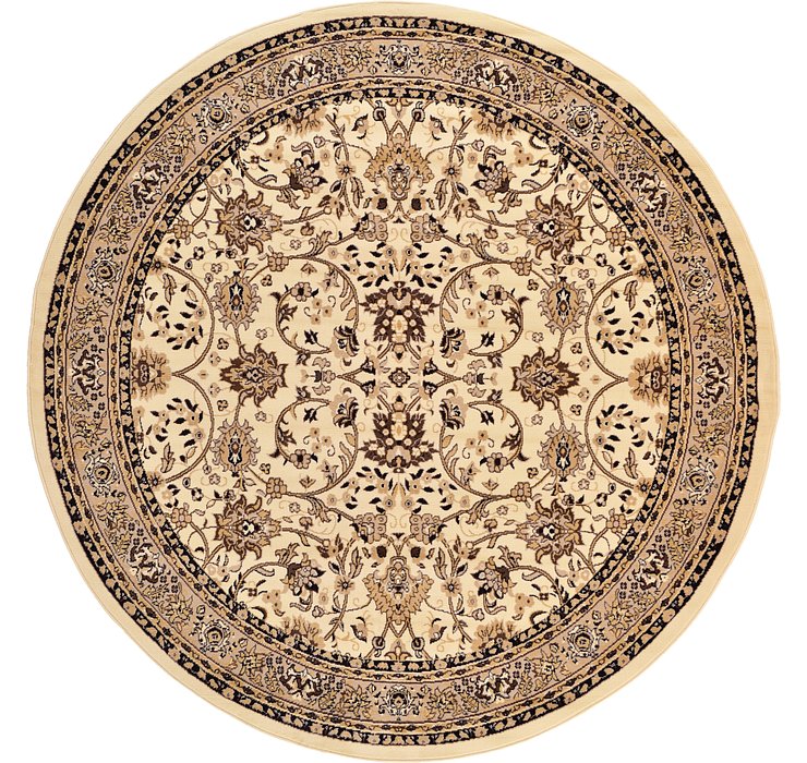 8' x 8' Kashan Design Round Rug