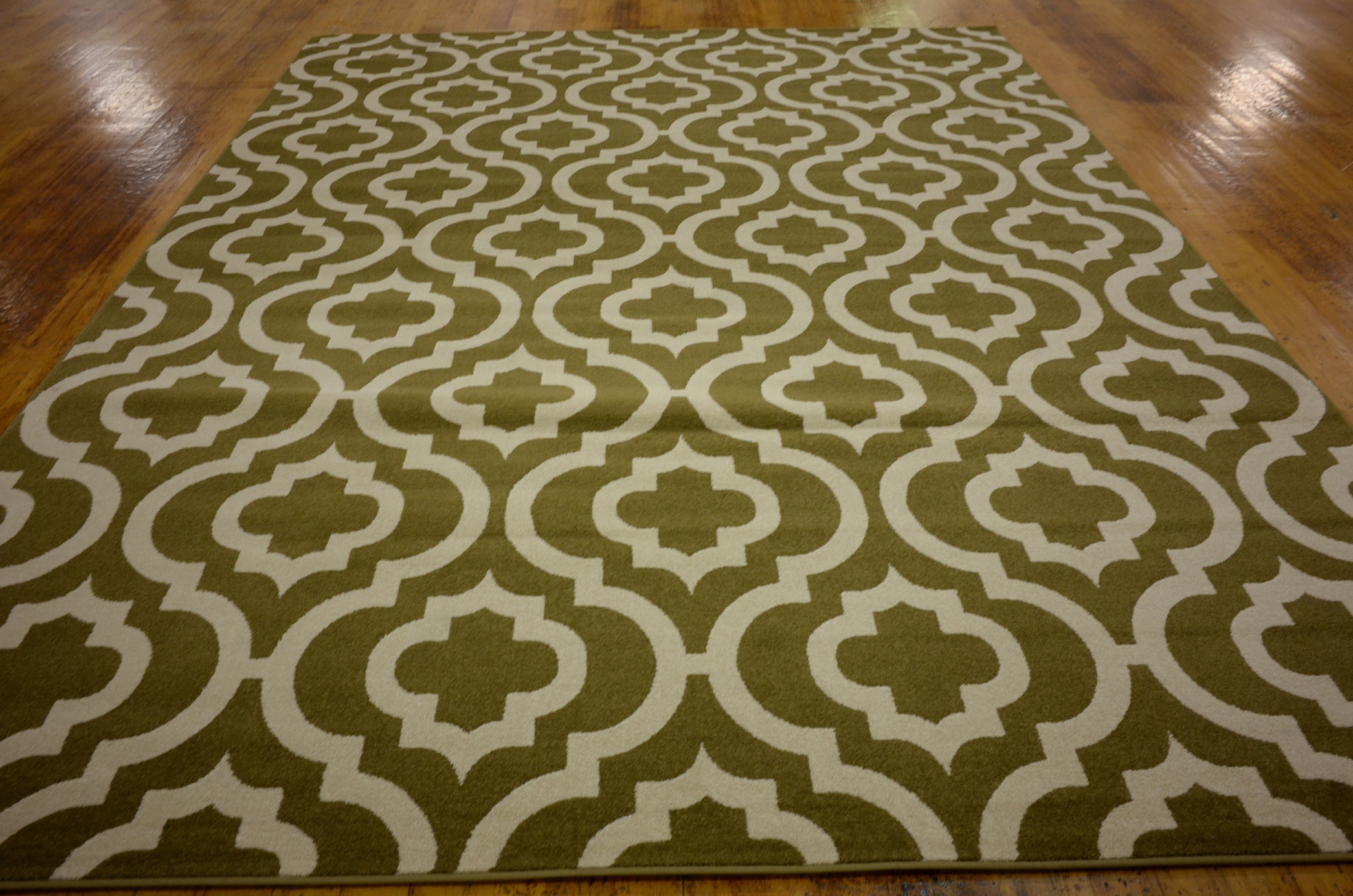 Light Green 9' x 12' Trellis Rug Area Rugs iRugs UK
