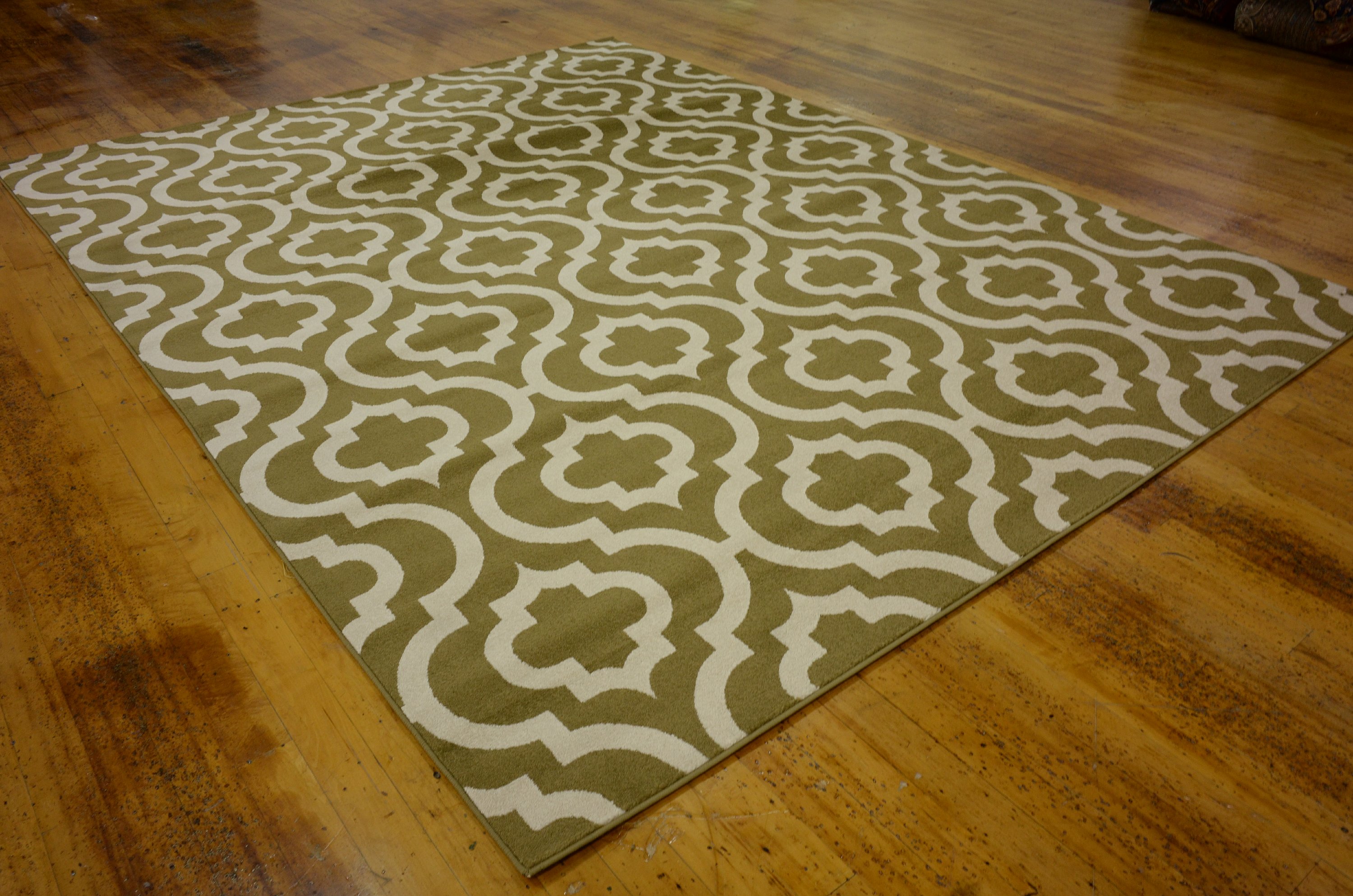 Light Green 9' x 12' Trellis Rug Area Rugs iRugs UK