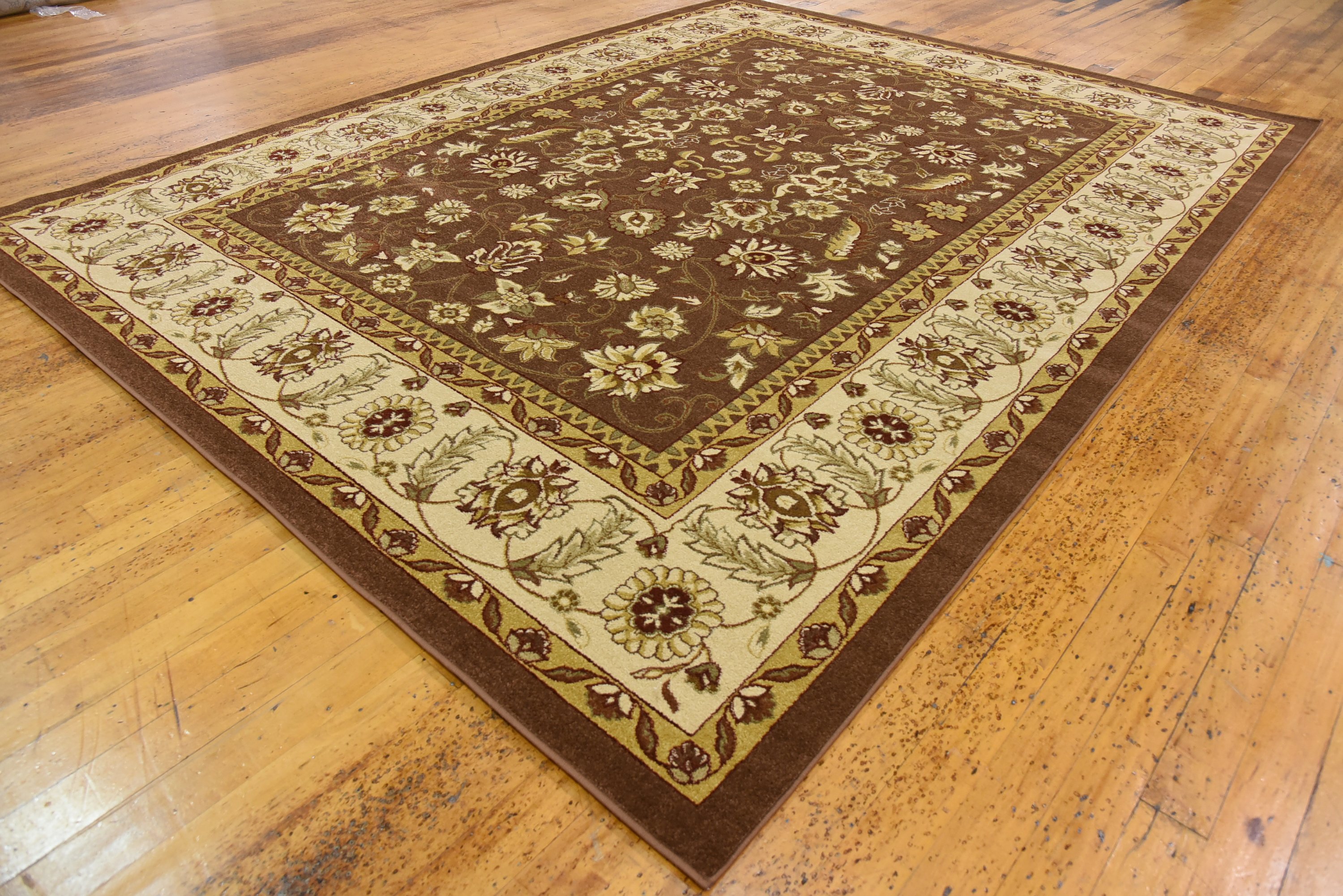 Brown 9' x 12' Kashan Design Rug Area Rugs eSaleRugs