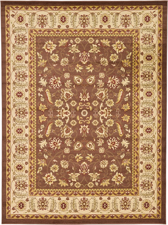 Brown 9' x 12' Kashan Design Rug Area Rugs eSaleRugs