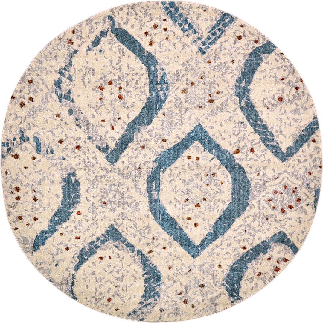 Cream 8' X 8' Casablanca Round Rug Area Rugs ESaleRugs 8' x 8' Casablanca Round Rug - Cream 8' X 8' Casablanca Round Rug Area Rugs ESaleRugs