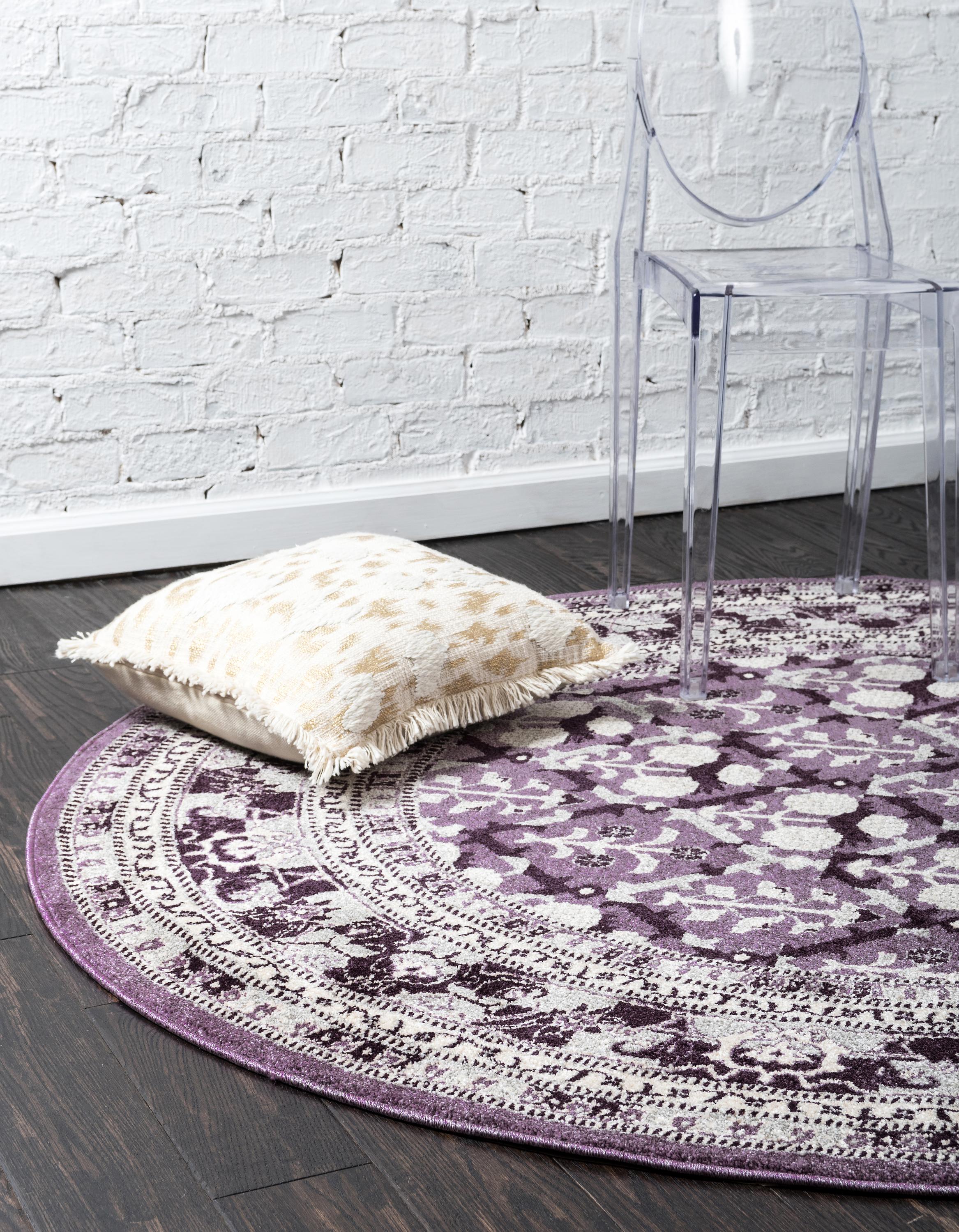 Purple 8' x 8' Vista Round Rug eSaleRugs