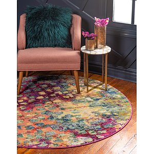 Unique Loom 4' x 4' Jardin Round Rug