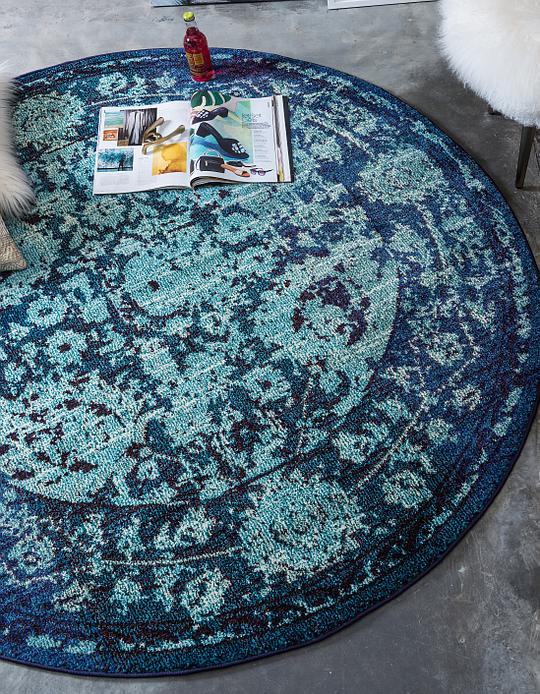 Blue 8 X Palazzo Round Rug Area Rugs Irugs Uk Main Image Of Rug