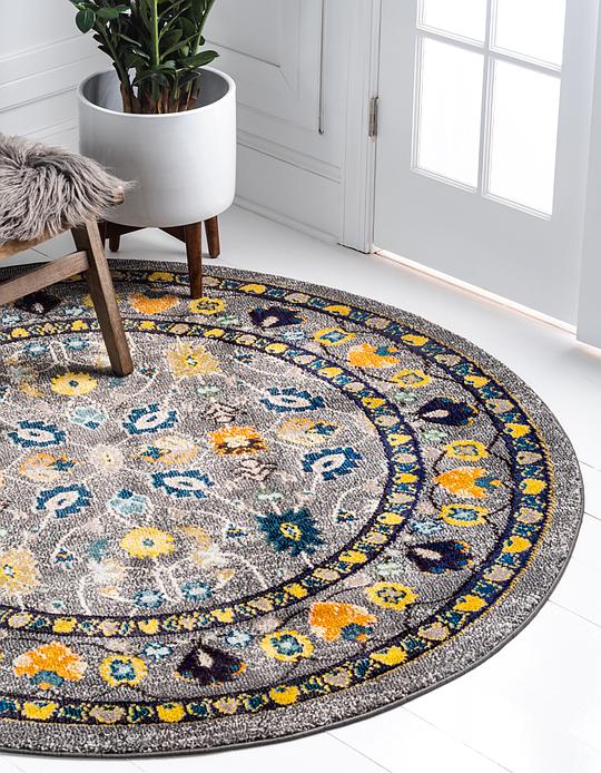 Gray 6 X Palazzo Round Rug Area Rugs Irugs Uk Main Image Of Rug