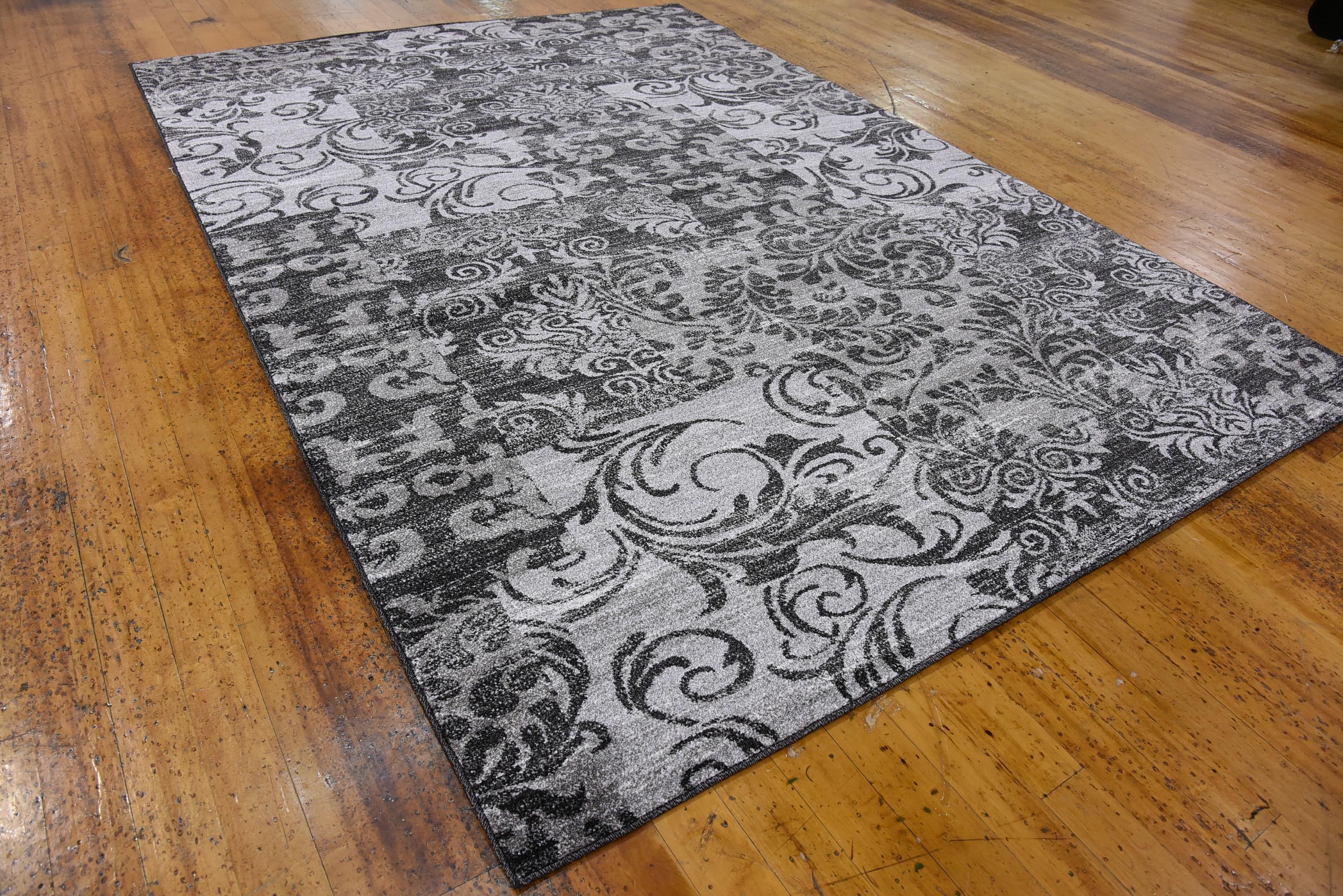 Gray 215cm x 305cm Damask Rug iRugs CH