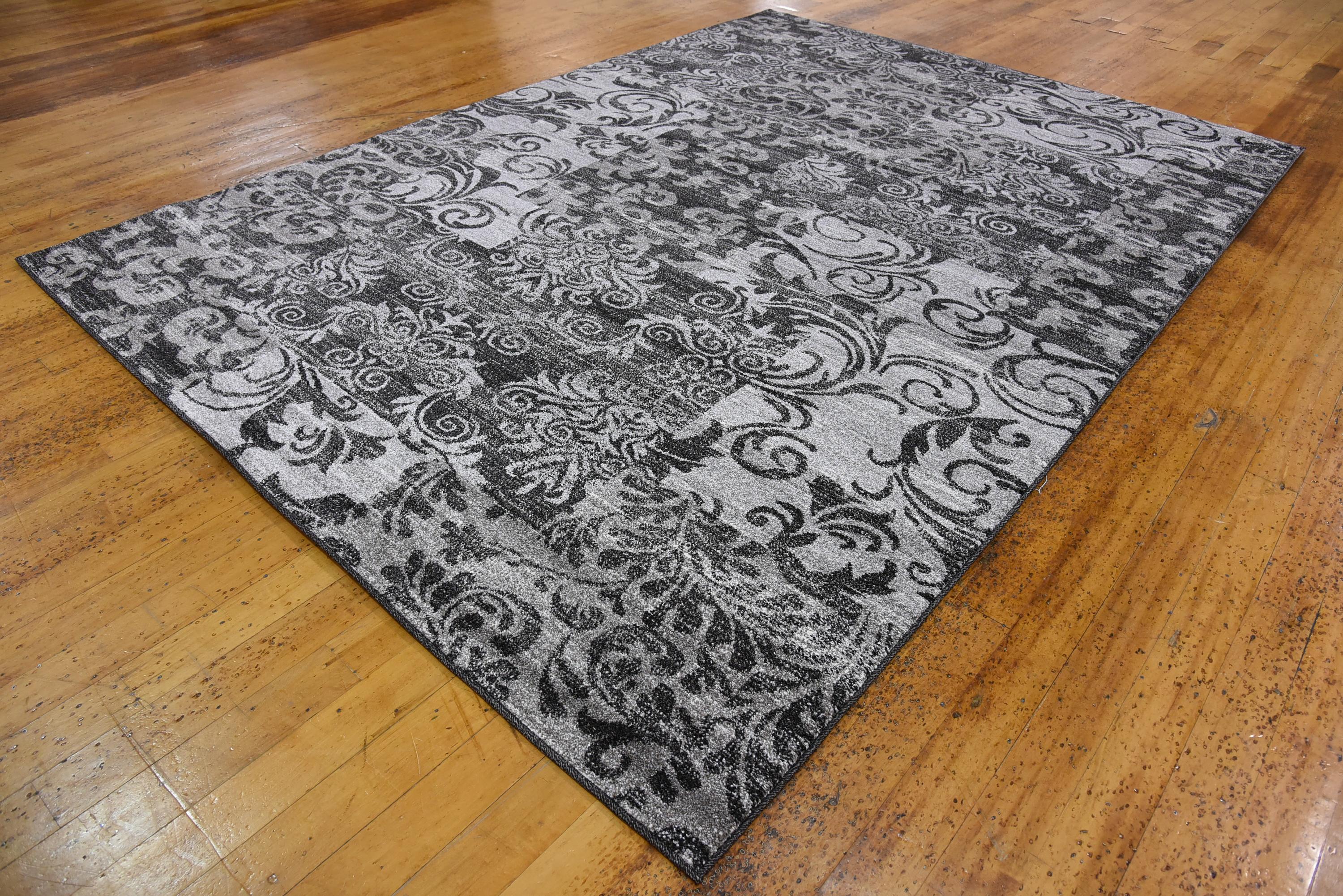 Gray 215cm x 305cm Damask Rug iRugs CH