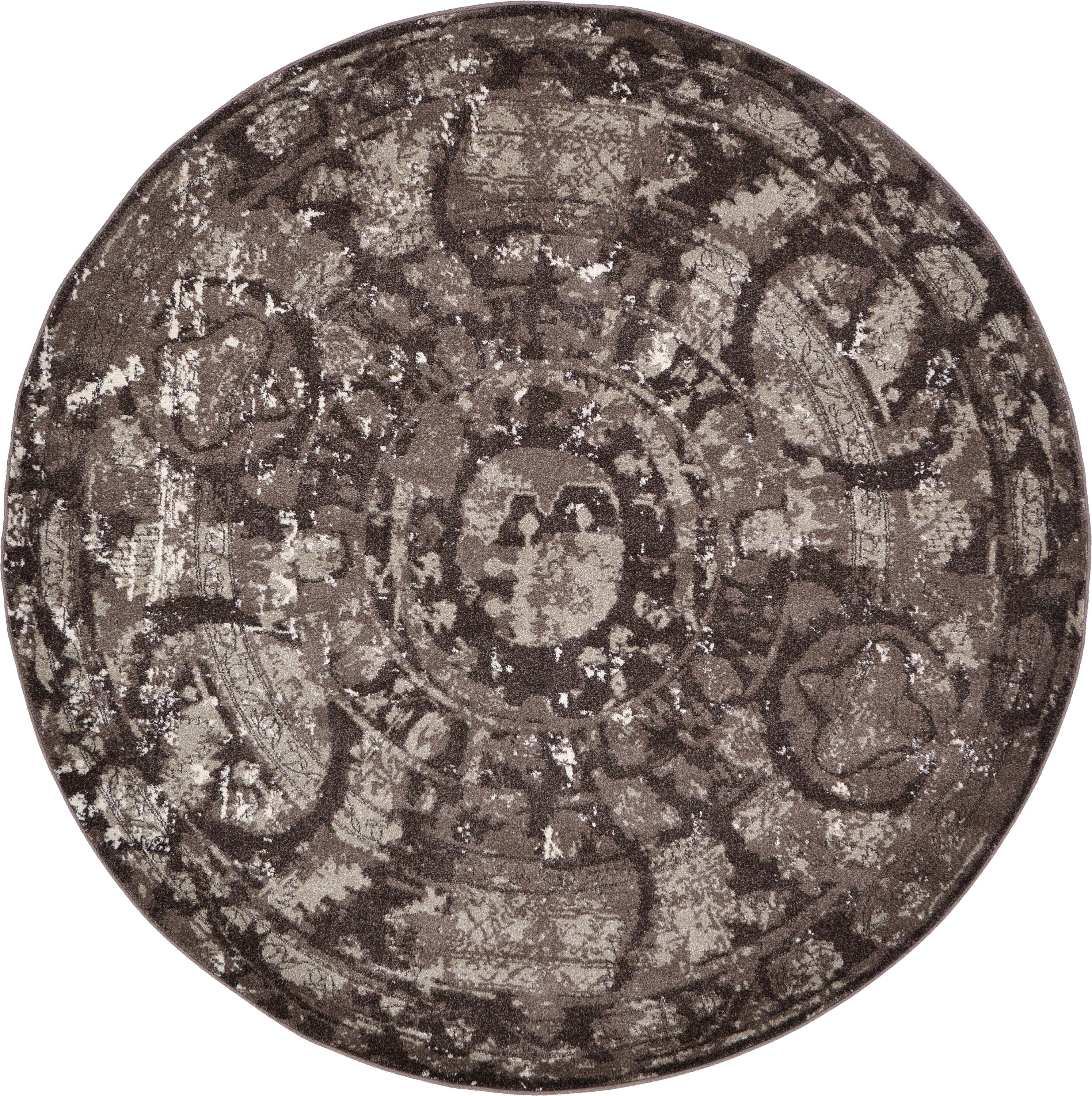 Brown 8' x 8' Vista Round Rug eSaleRugs