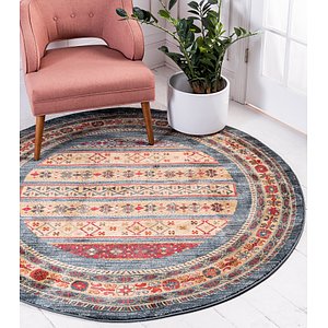 8' x 8' Kashkuli Gabbeh Round Rug