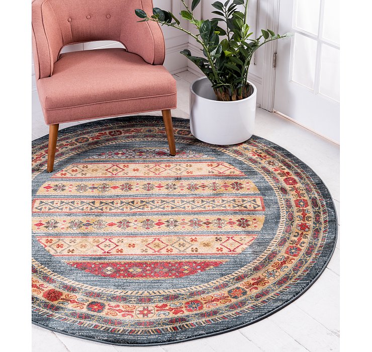 6' x 6' Kashkuli Gabbeh Round Rug