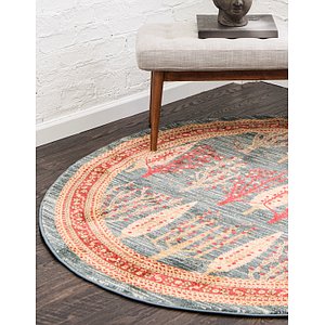 6' x 6' Kashkuli Gabbeh Round Rug