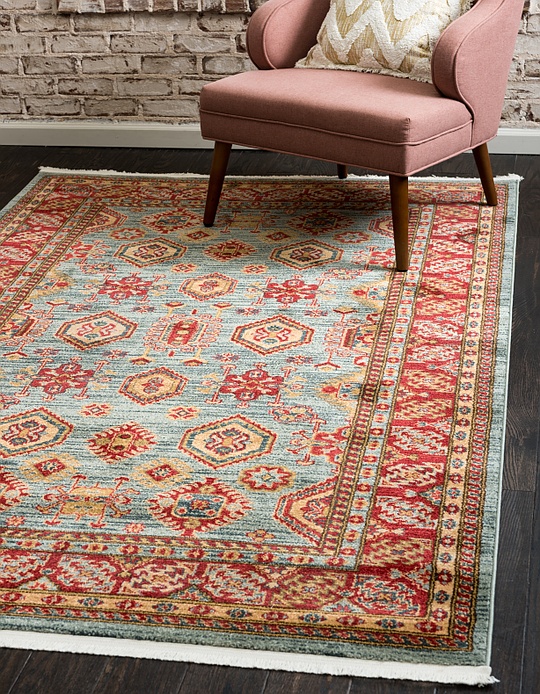 Light Blue 9' x 12' Serapi Rug Area Rugs eSaleRugs
