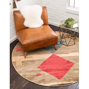 8' x 8' Kashkuli Gabbeh Round Rug