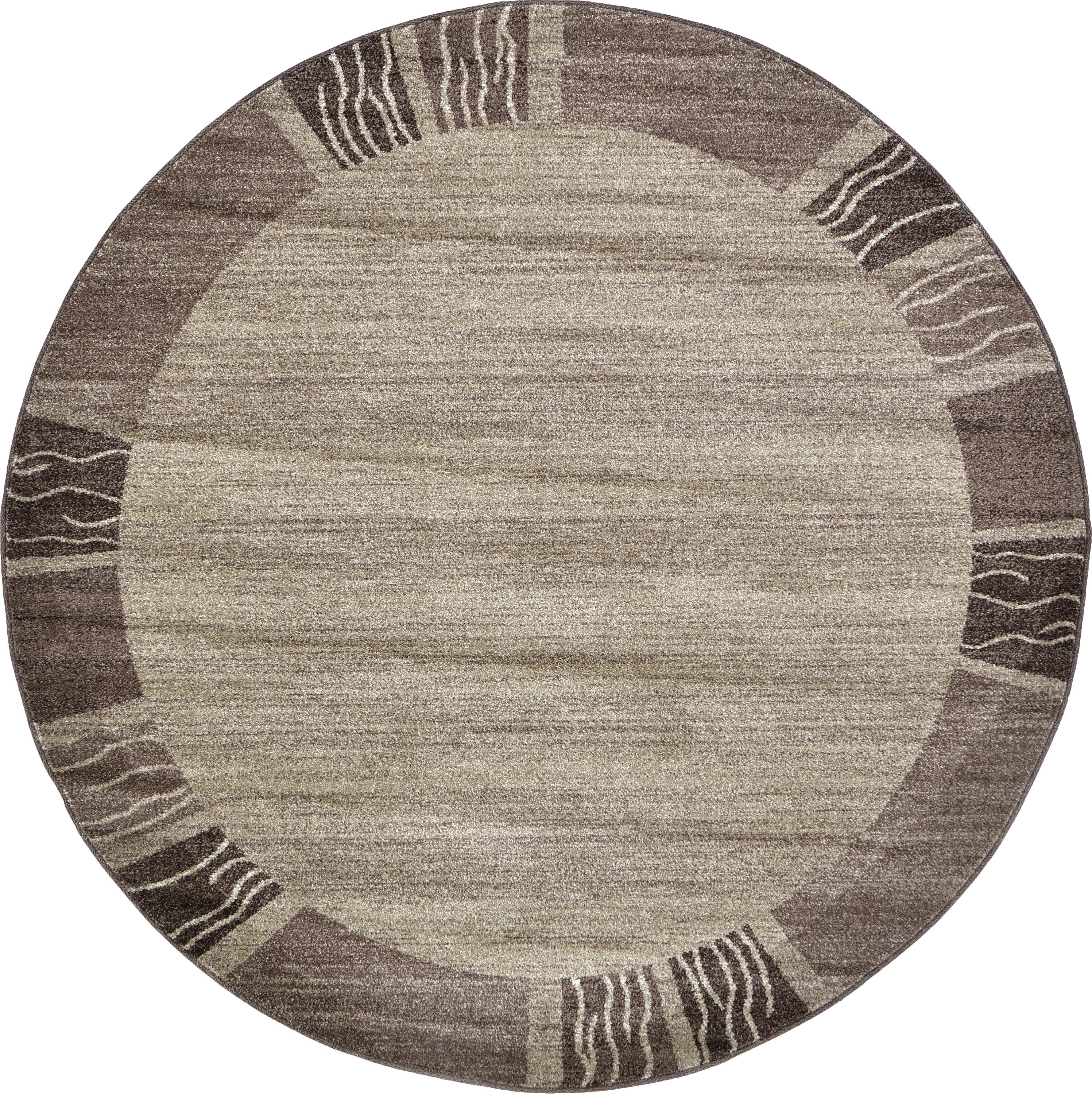 Light Brown 6' x 6' Loft Round Rug eSaleRugs