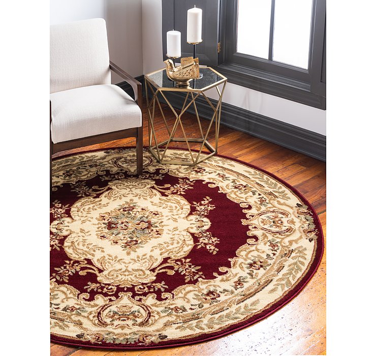  Red Chateau Round Rug