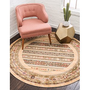 Unique Loom 8' x 8' Fars Round Rug